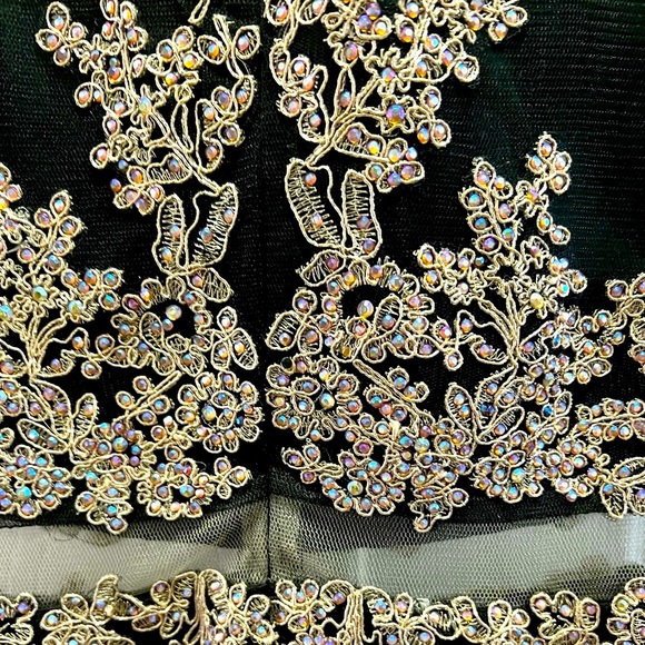 Black with diamond stone dress - Picture 3 of 5